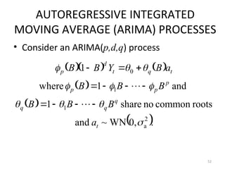 MODEL IDENTIFICATION AND NON-STATIONARY TIME SERIES MODELS | PPT