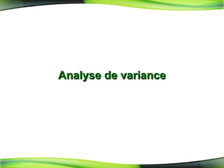 Analyse de variance 