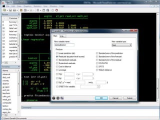 Stat A 20 STATA - Linear Regressions | PPTX