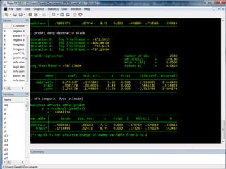 STATA - Probit Analysis | PPTX