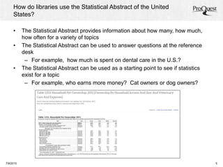Statistical Abstract of the United States | PPTX