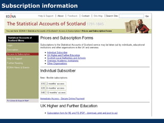 Subscription information
 