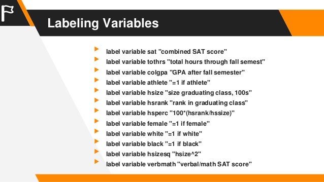 Label variables in stata
