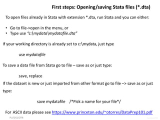 Sta File Content Getting started with Stata, a compact presentation | PDF