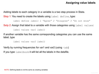 Stata value label
