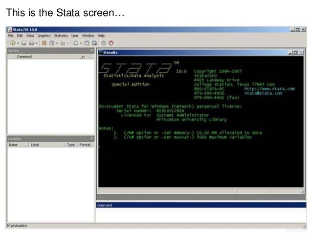 Stata Tutorial University Of Princeton