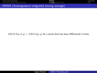 Time series forecasting with ARIMA | PDF