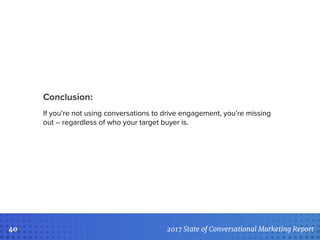 0741 2017 State of Conversational Marketing Report
Report Methodology
 