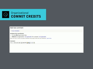 Organizational  
COMMIT CREDITS
 