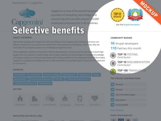 Selective benefits
M
OCKUP
 