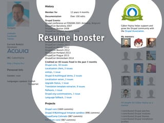 Resume booster
 