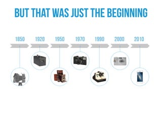 1850 1920 1950 1970 1990 2000 2010
but that was just the beginning
 