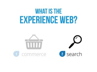 what is the  
experience web?
1 commerce 2 search
 