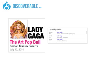 discoverable …
July 12, 2014
The Art Pop Ball
Boston Massachusetts
LADY
GAGA
 