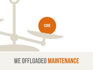 core 
we offloaded maintenance 
 