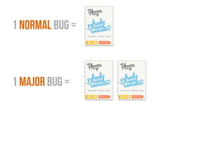 1 normal bug = 
1 major bug = 
 