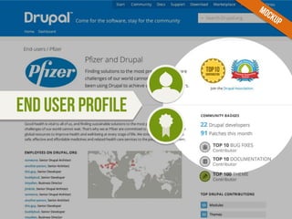 end user profile . 
mockup 
 