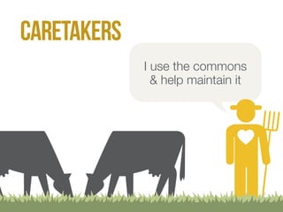 I use the commons 
& help maintain it 
caretakers 
 
