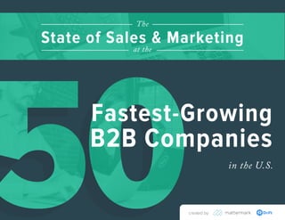5050created by:
in the U.S.
Fastest-Growing
B2B Companies
State of Sales & Marketing
The
at the
 