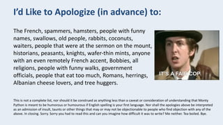 Monty Python Apologies The Monty Python Guide to AI in the World of SEO | PDF