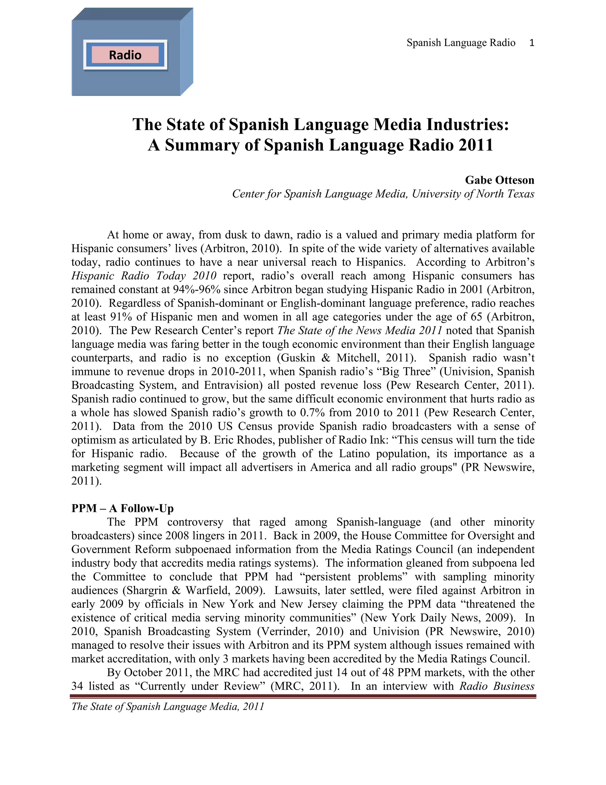 State of Spanish Language Media | PDF