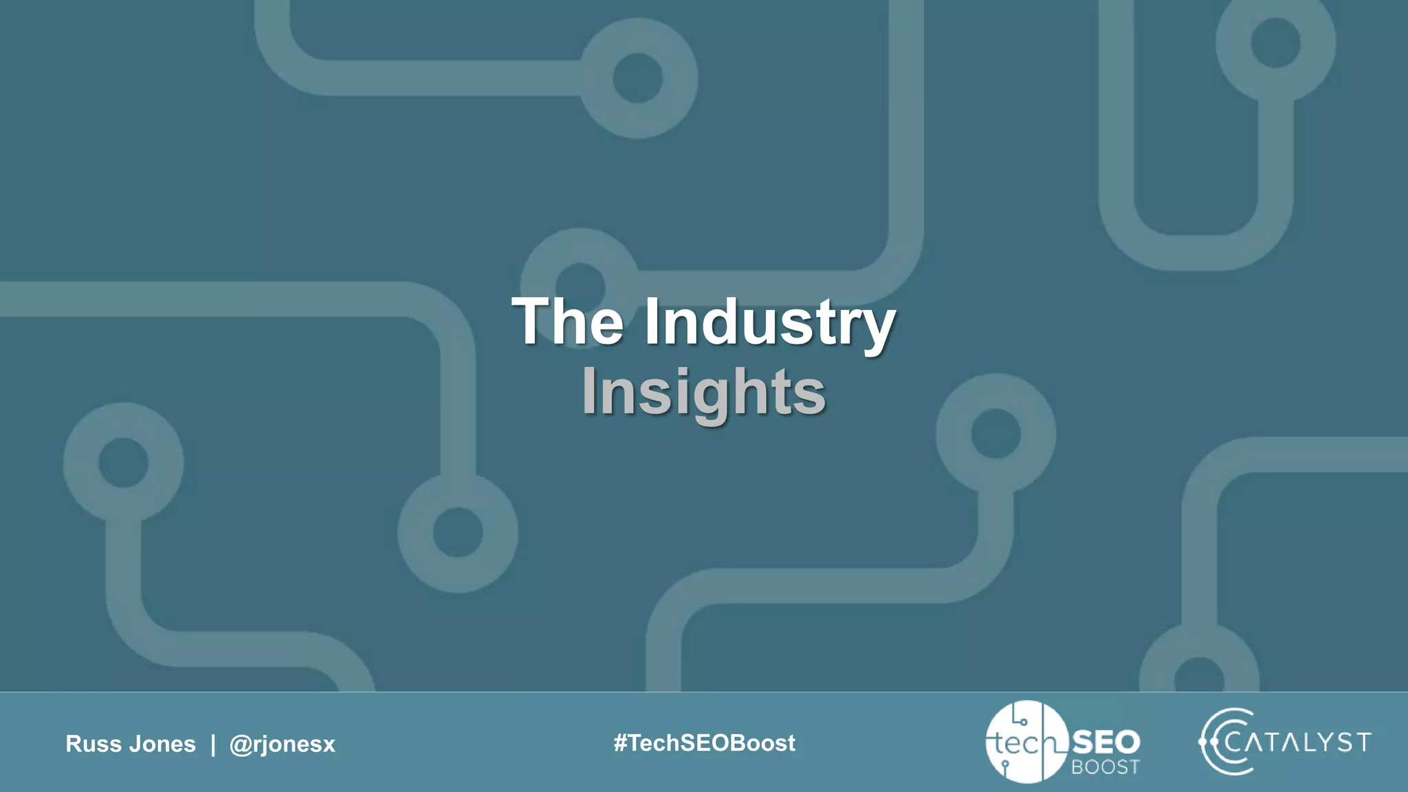 Russ Jones | @rjonesx #TechSEOBoost
The Industry
Insights
 