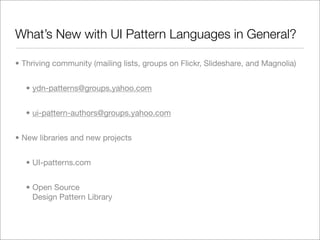 State of the Patterns 2008