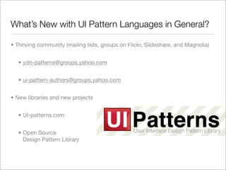 State of the Patterns 2008