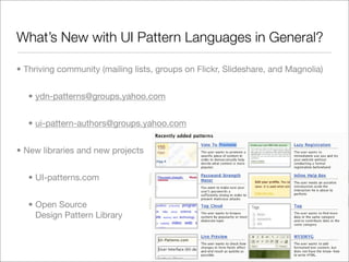 State of the Patterns 2008