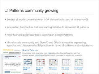 State of the Patterns 2008