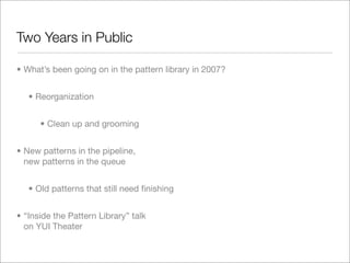 State of the Patterns 2008