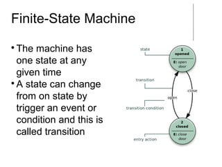 State Machine Vs. State Pattern State pattern | PPT