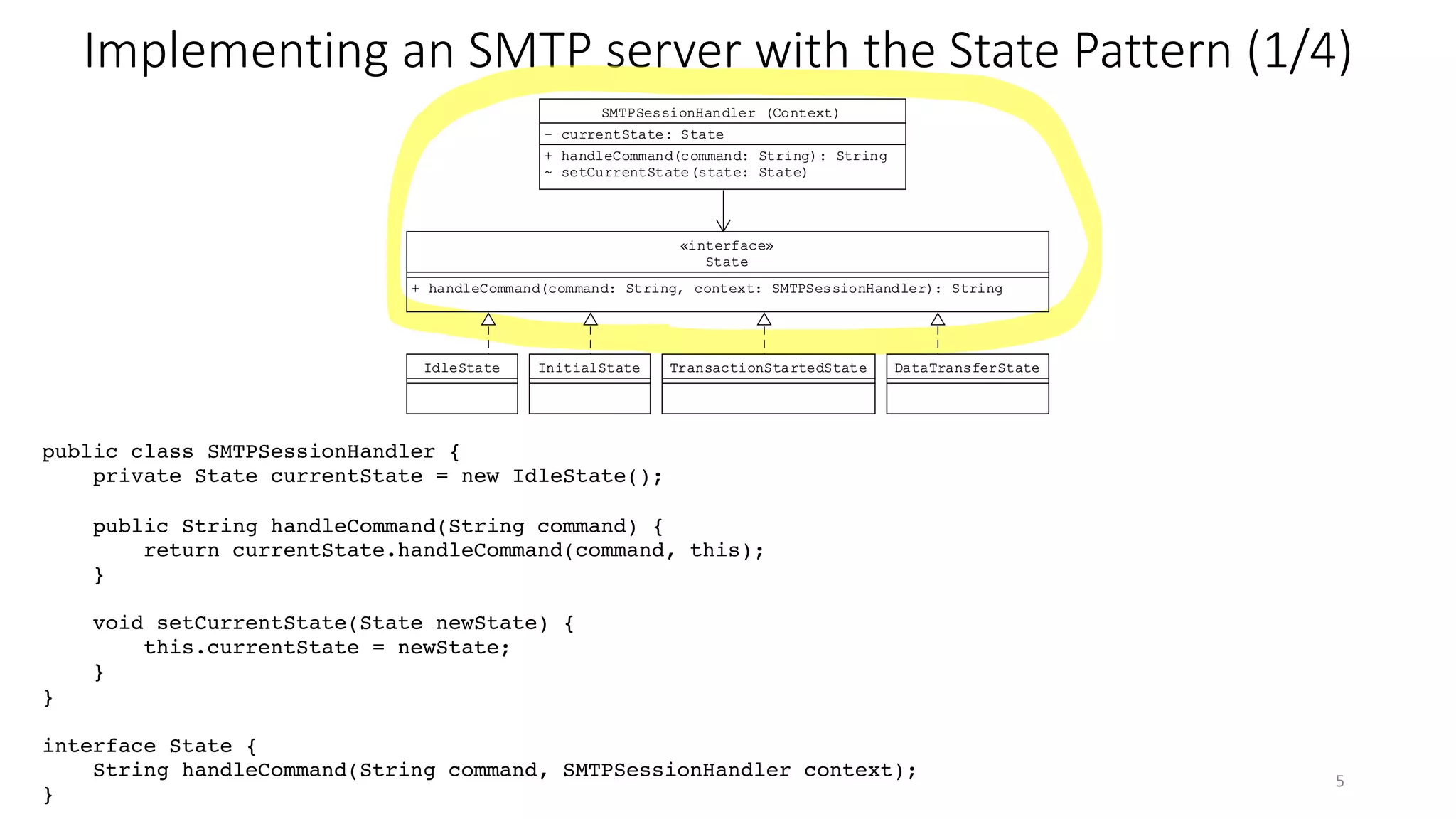 State Pattern Application – Design Patterns Exemple – JRYE