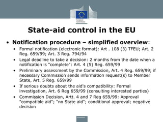 State Aid Rules - EU Commission | PPT