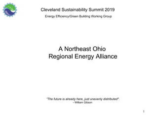 Cleveland Sustainability Summit 2019   Energy Efficiency/Green Building Working Group ,[object Object],[object Object],[object Object],[object Object]