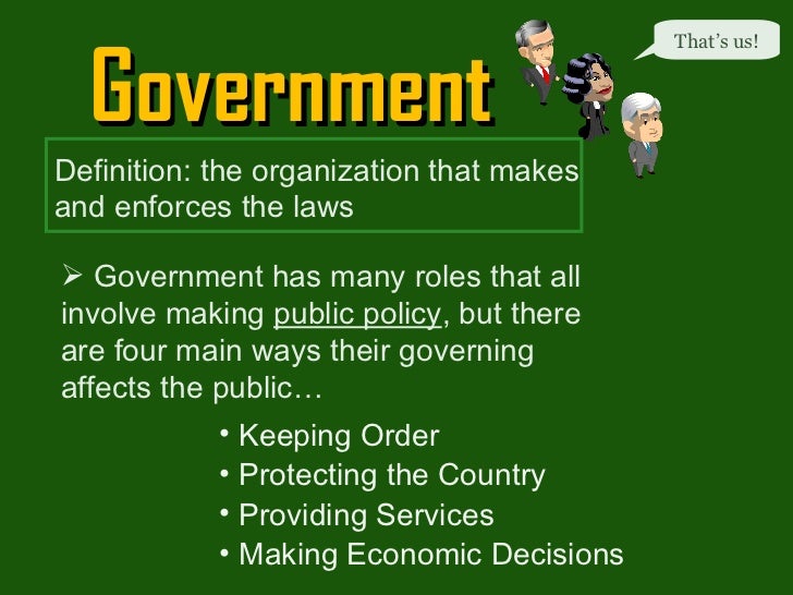 State and government