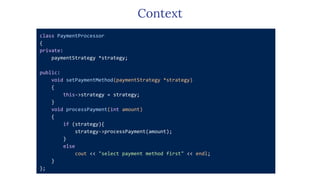 State and Strategy Design Pattern Presentation | PPTX