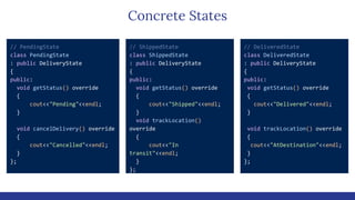 State and Strategy Design Pattern Presentation | PPTX