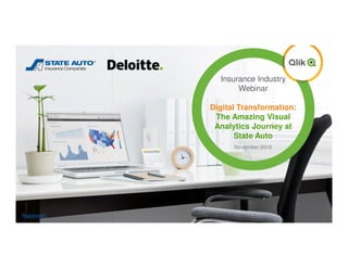 Insurance Industry
Webinar
Digital Transformation:
The Amazing Visual
Analytics Journey at
State Auto
November 2016
Registration
 