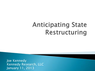 Joe Kennedy
Kennedy Research, LLC
January 11, 2013
 