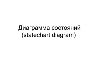 Диаграмма состояний (statechart diagram)  