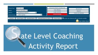 State Level Coaching
__Activity Report
 