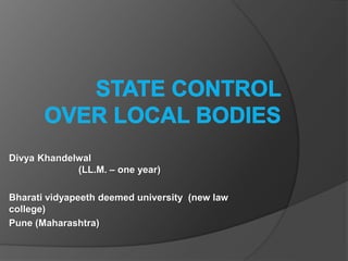 Divya Khandelwal
(LL.M. – one year)
Bharati vidyapeeth deemed university (new law
college)
Pune (Maharashtra)
 