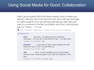 Using Social Media for Good: Collaboration

 