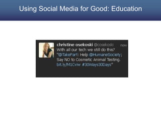 Using Social Media for Good: Education

 