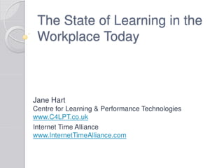 The State of Learning in the Workplace Today