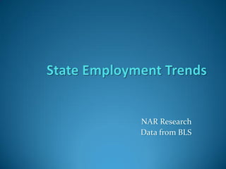 NAR Research
Data from BLS
 