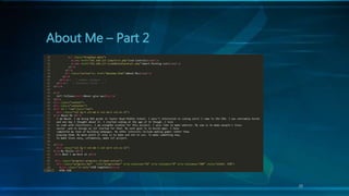 23
About Me – Part 2
 