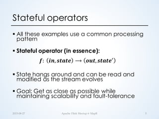 Stateful Distributed Stream Processing