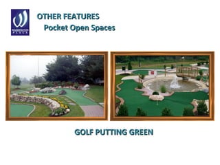 OTHER FEATURESOTHER FEATURES
Pocket Open SpacesPocket Open Spaces
GOLF PUTTING GREENGOLF PUTTING GREEN
 